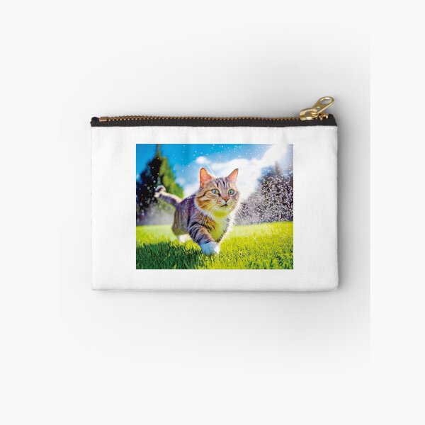 Item preview, Playful Cat Running Through Summer Water designed and sold by OsakaYumeWorks.