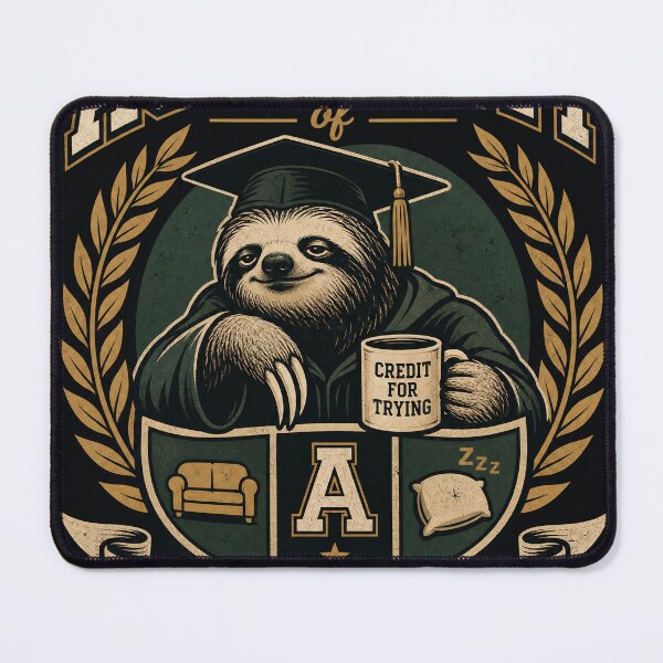 Item preview, Academy of Almost Effort | Retro Humor Graphic designed and sold by Jandedan.