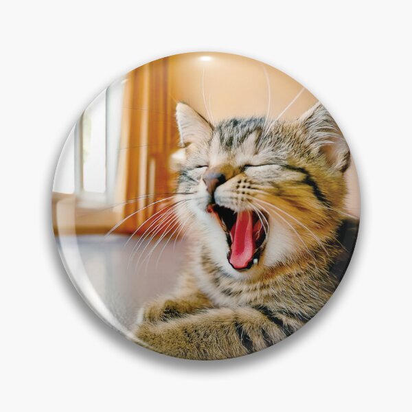 Item preview, Cozy Sleepy Kitten Yawning Indoors designed and sold by OsakaYumeWorks.