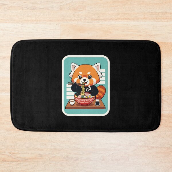 Item preview, Cute Red Panda Eating Ramen in a Cozy Kawaii Noodle Shop Scene designed and sold by JordynLadukeg65.