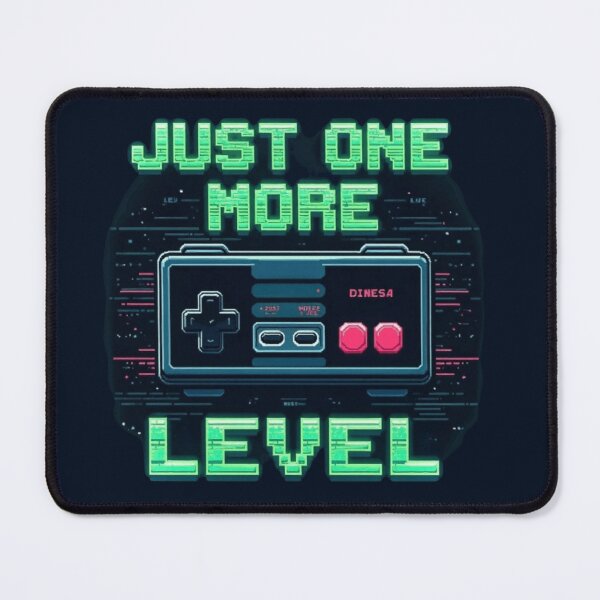 Item preview, JUST ONE MORE LEVEL – Retro Gamer Neon Controller T-shirts designed and sold by Mahe Jabeen.