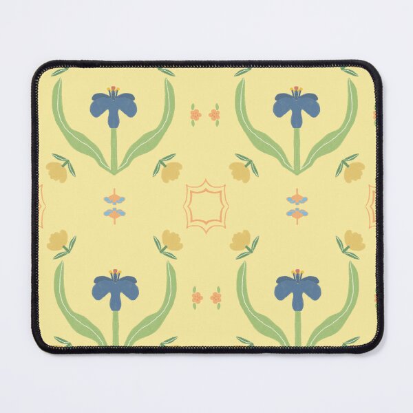 Item preview, Yellow Folk Floral Tile Pattern — Blue Lemon Studio Original Illustration designed and sold by BluelemonStudio.