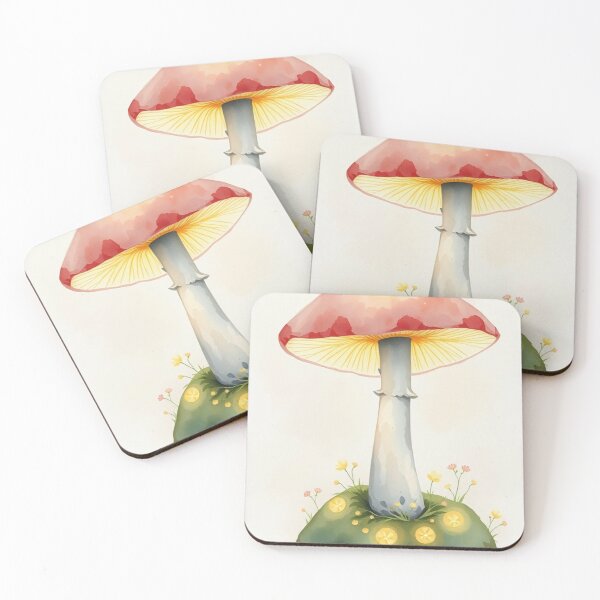Item preview, Whimsical Watercolor Mushroom Cottagecore Nature Art designed and sold by Vida e Arte.