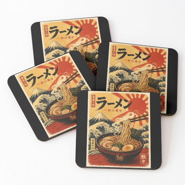Item preview, Vintage Ramen Bowl Illustration with Traditional Japanese Wave designed and sold by ferminhays.