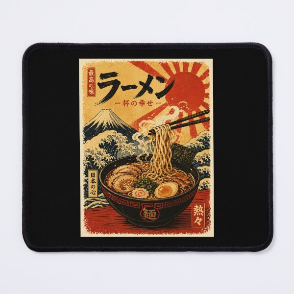 Item preview, Vintage Ramen Bowl Illustration with Traditional Japanese Wave designed and sold by ferminhays.