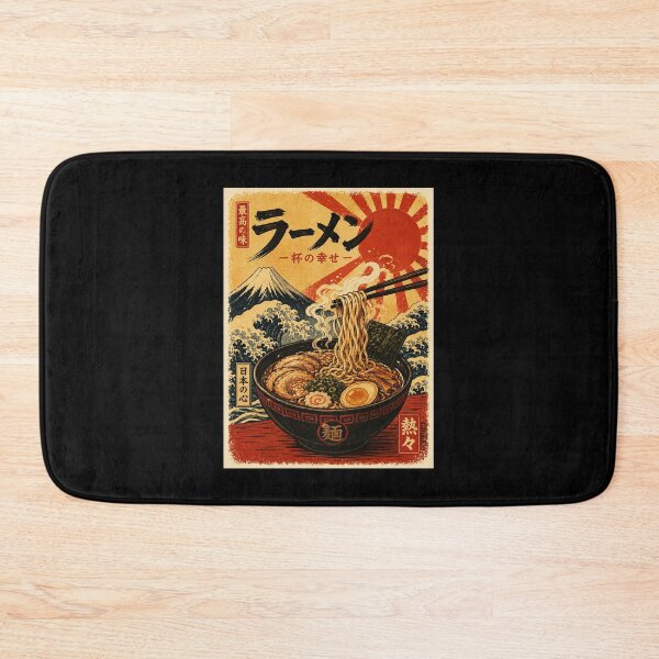Item preview, Vintage Ramen Bowl Illustration with Traditional Japanese Wave designed and sold by ferminhays.