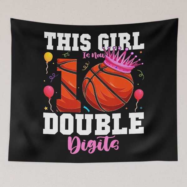 Item preview, Double Digits Basketball Birthday Girl Celebrates Turning Ten designed and sold by allistermariam.