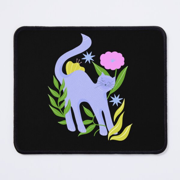 Item preview, Cute Cat In Flower Garden Modern Folk Art designed and sold by melisadoneart.