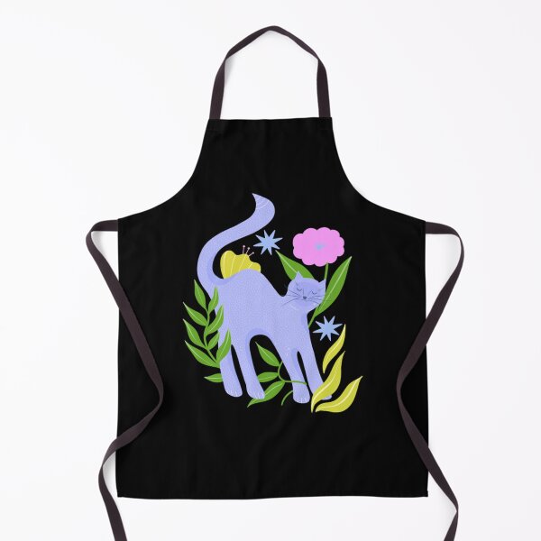 Item preview, Cute Cat In Flower Garden Modern Folk Art designed and sold by melisadoneart.