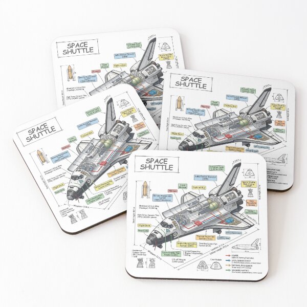 Item preview, Space Shuttle - Cross-section Isometric Drawing designed and sold by Rhu Creations.