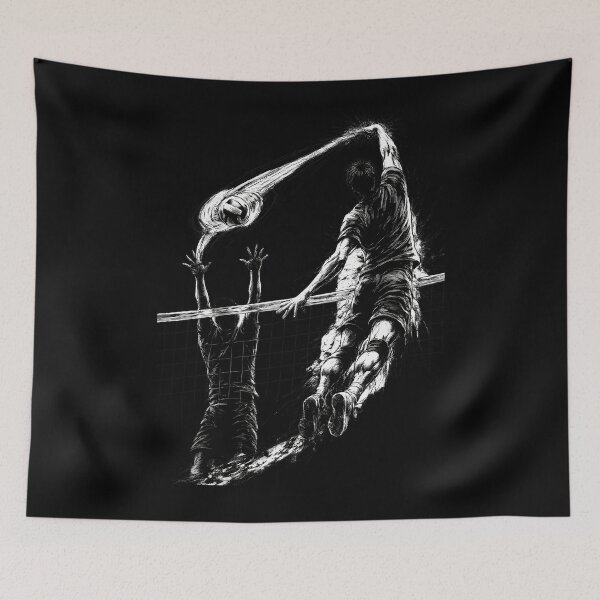 Item preview, Volleyball Roll Shot - Topspin Attack - Volleyball Player Gift - Black and White Ink Art Shirt designed and sold by NorthRally.