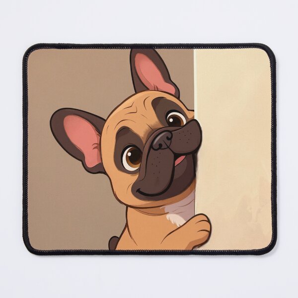 Item preview, Funny French Bulldog Peeking Around Corner - Cute Frenchie Cartoon designed and sold by Darlin8888.