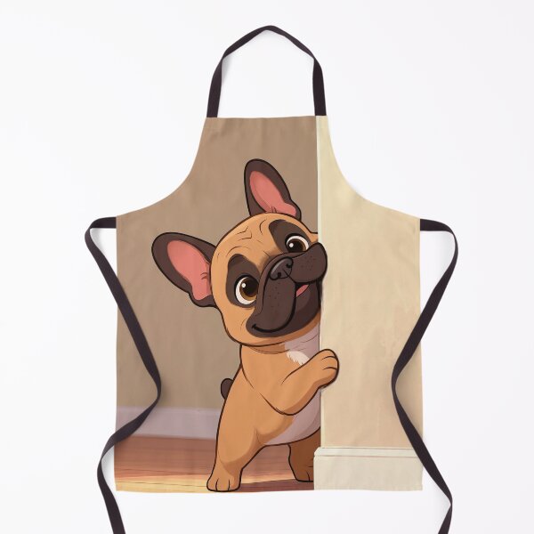Item preview, Funny French Bulldog Peeking Around Corner - Cute Frenchie Cartoon designed and sold by Darlin8888.