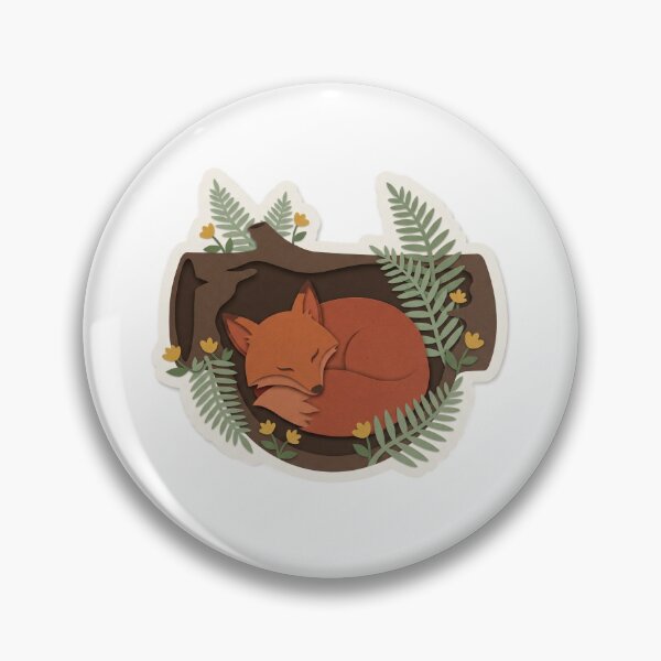 Item preview, Cozy Fox in a Hollow Log designed and sold by belajarubic.