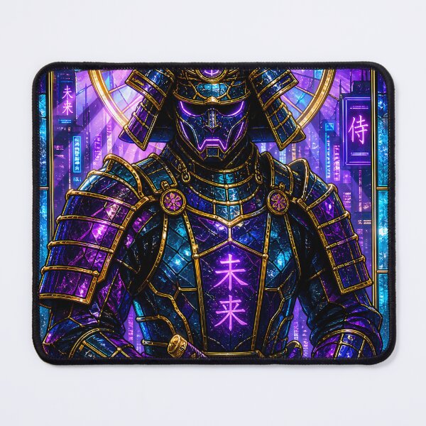 Item preview, Stained Glass Futuristic Samurai Warrior Art designed and sold by LuisWorks.