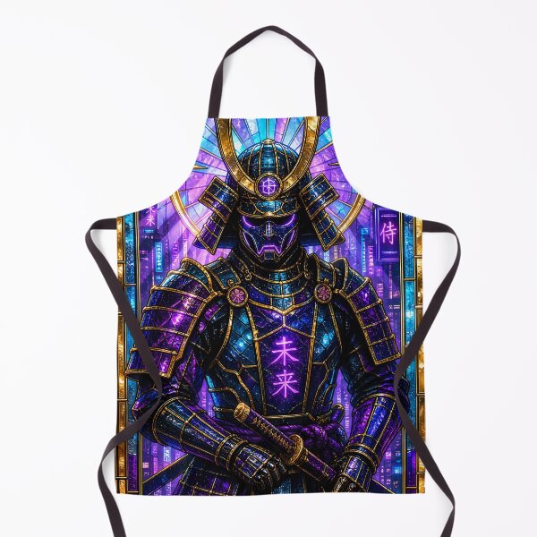 Item preview, Stained Glass Futuristic Samurai Warrior Art designed and sold by LuisWorks.