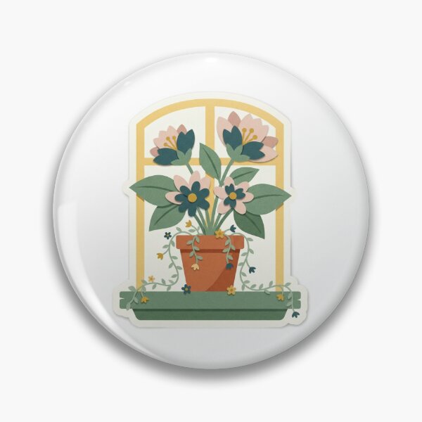 Item preview, Cozy Window Sill Bloom with Terracotta Pot designed and sold by belajarubic.