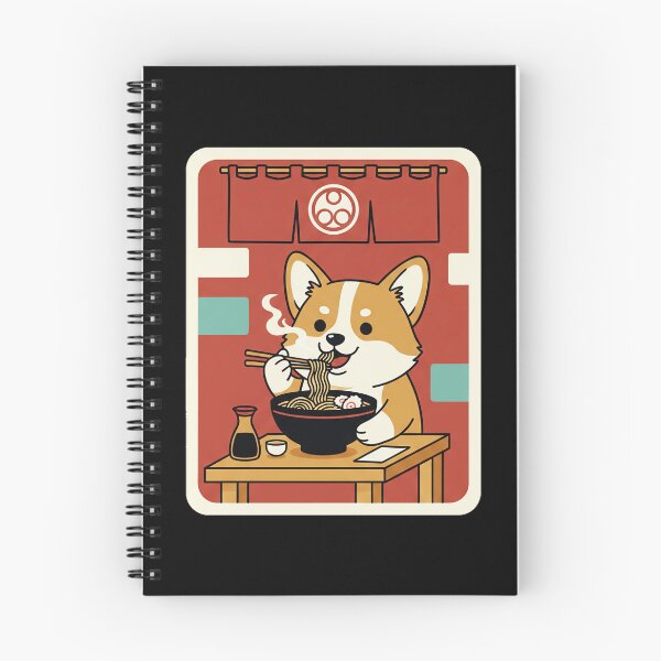 Item preview, Cute Corgi Enjoying Ramen in a Cozy Japanese Noodle Shop designed and sold by JordynLadukeg65.