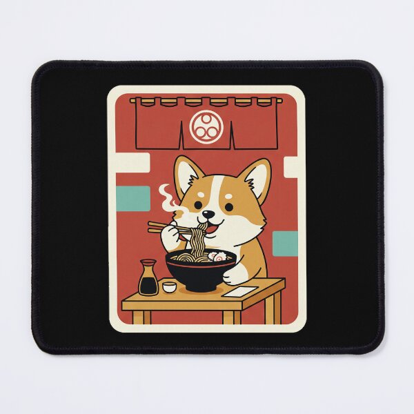 Item preview, Cute Corgi Enjoying Ramen in a Cozy Japanese Noodle Shop designed and sold by JordynLadukeg65.