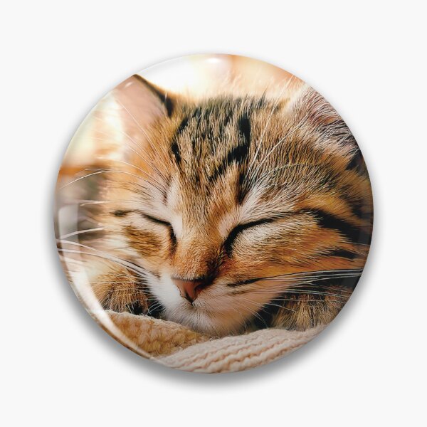 Item preview, Sleepy Fluffy Kitten Napping on Blanket designed and sold by OsakaYumeWorks.