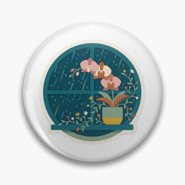 Item preview, Rainy Day Window with Blooming Orchid designed and sold by belajarubic.