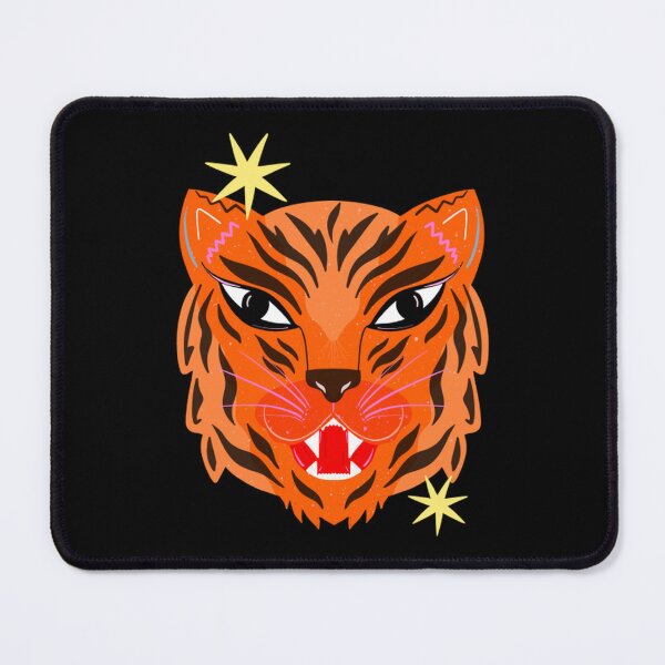 Item preview, Fierce Tiger Head Colorful Boho Folk Art designed and sold by melisadoneart.