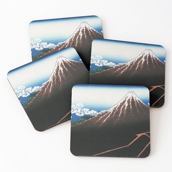 Item preview, Mt Fuji Thunderstorm Hokusai Ukiyo-e Art designed and sold by vekotpu.