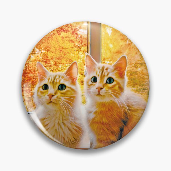 Item preview, Cute Cats Looking Out Autumn Window designed and sold by OsakaYumeWorks.