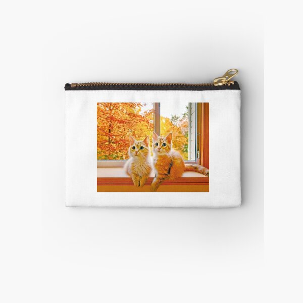 Item preview, Cute Cats Looking Out Autumn Window designed and sold by OsakaYumeWorks.