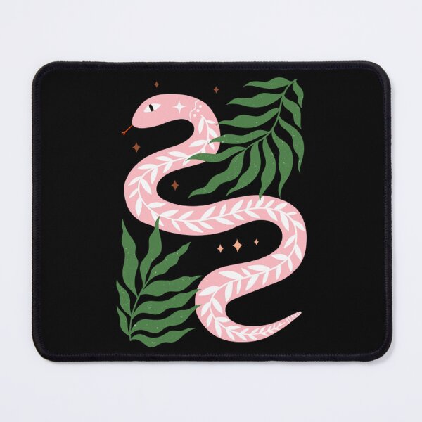 Item preview, Mystical Snake Pink Pastel Folk Art Graphic designed and sold by melisadoneart.