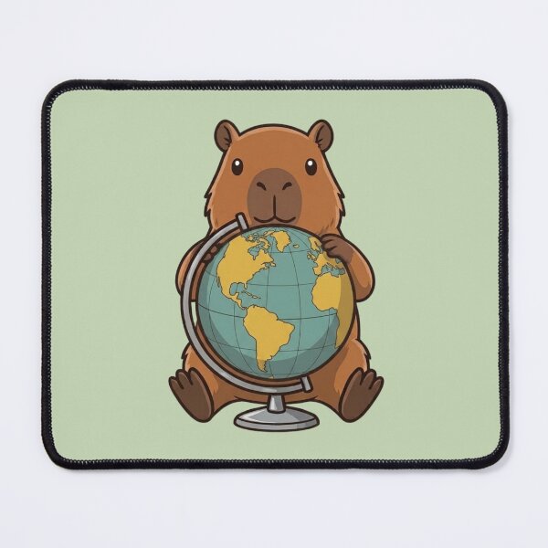 Item preview, School Capybara with Globe – Cute Classroom Explorer designed and sold by Ivy-Triggs.