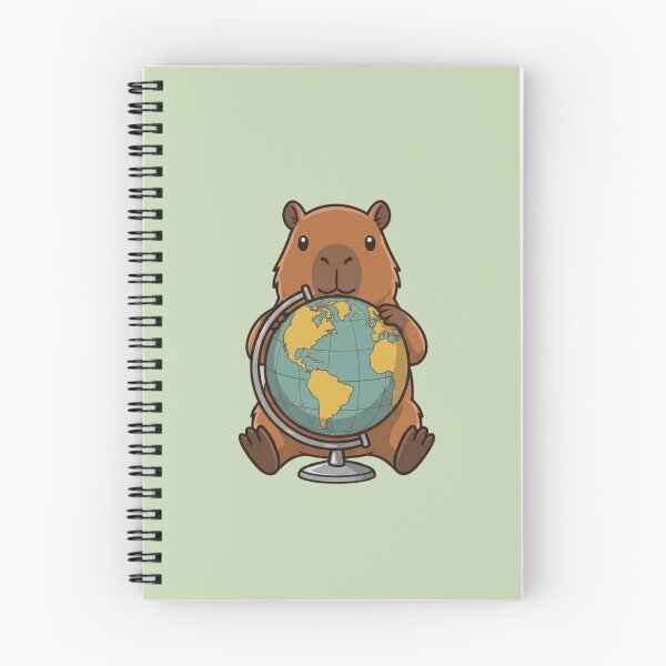 Item preview, School Capybara with Globe – Cute Classroom Explorer designed and sold by Ivy-Triggs.