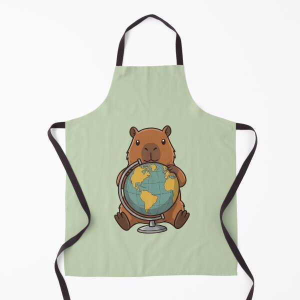 Item preview, School Capybara with Globe – Cute Classroom Explorer designed and sold by Ivy-Triggs.