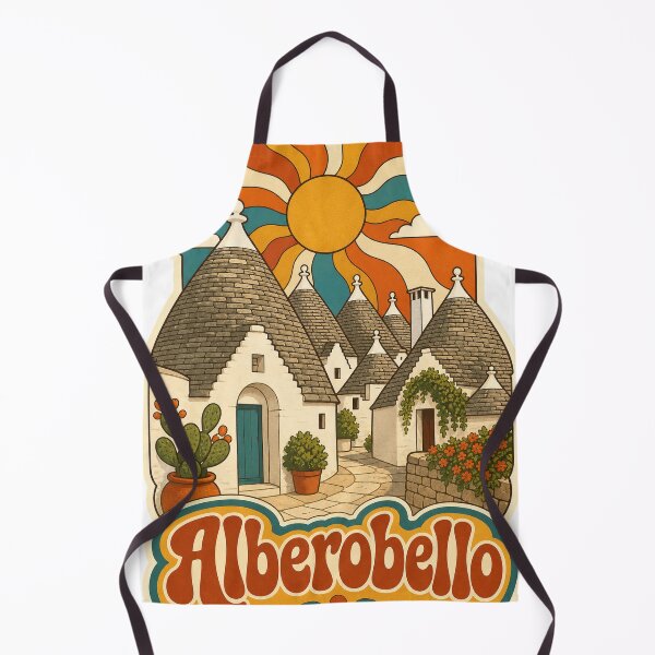 Item preview, Alberobello Italy Travel Souvenir - Retro Illustration designed and sold by VisualArtsOasis.