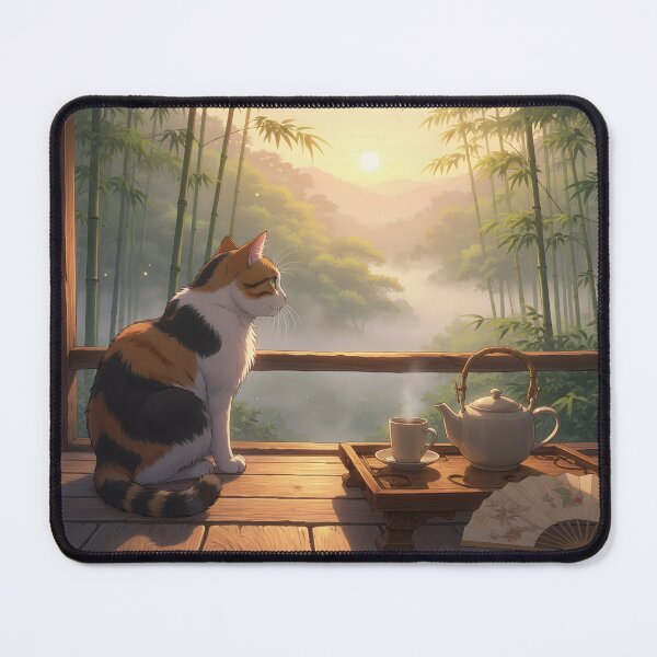 Item preview, Calico Cat Bamboo Garden Teapot Sunrise Tea Time designed and sold by theloomvale.