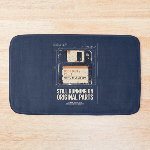 Item preview, Still Running on Original Parts Retro Tech Floppy Disk designed and sold by SplashTastic.