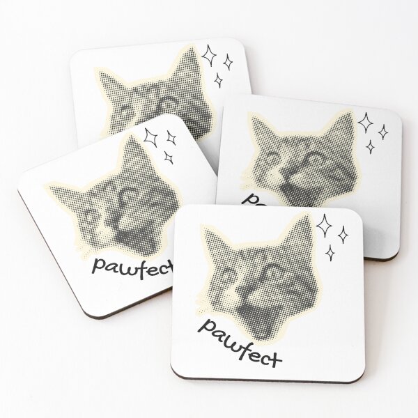 Item preview, Pawfect Cute Cat Pun Retro Halftone Design designed and sold by shopfindingbeni.