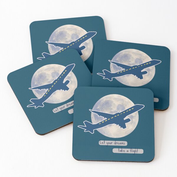 Item preview, Let Your Dreams Take Flight - Airplane Moon Art designed and sold by SeJaa.