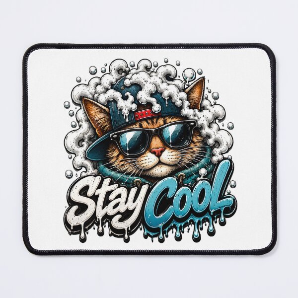 Item preview, Cool Graffiti Cat Wearing Sunglasses - "Stay Cool" Urban Art designed and sold by M.Store.