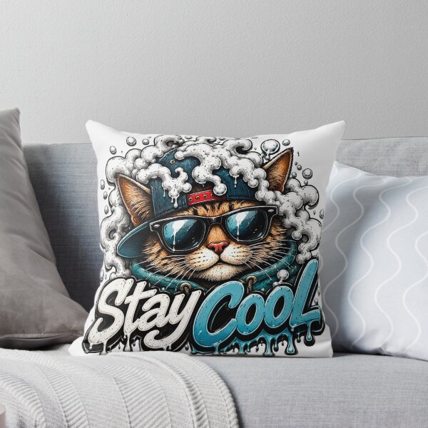 Item preview, Cool Graffiti Cat Wearing Sunglasses - "Stay Cool" Urban Art designed and sold by M.Store.