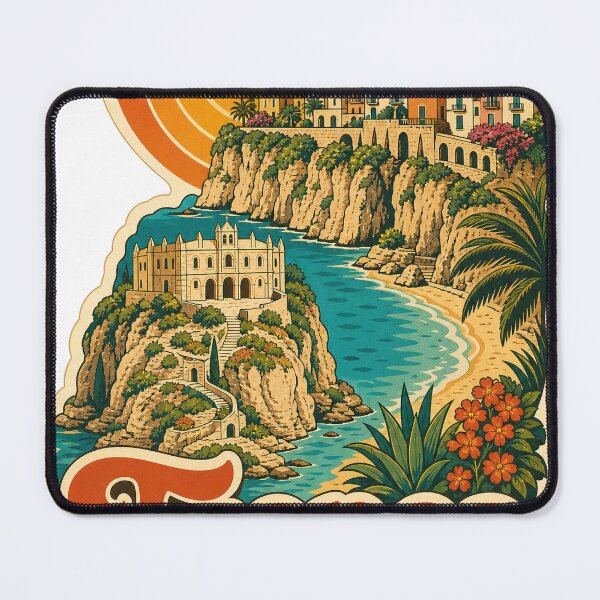 Item preview, Tropea Italy Travel Souvenir - Retro Illustration designed and sold by VisualArtsOasis.