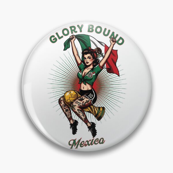 Item preview, Mexico Football Pinup Glory Bound designed and sold by Fictional Ink Society.