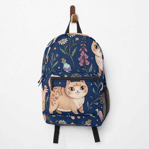 Item preview, Cute Magical Cat with Crystals and Moon Pattern designed and sold by Iampoji.