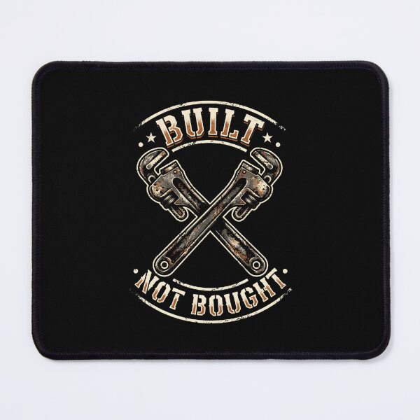 Item preview, Built Not Bought Vintage Pipe Wrench Emblem designed and sold by SplashTastic.