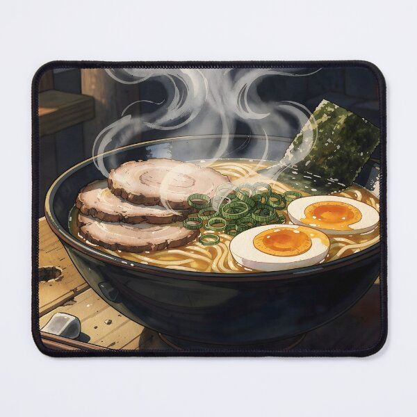 Item preview, Cozy Ramen Bowl Firelight Japanese Noodle Soup Art designed and sold by theloomvale.