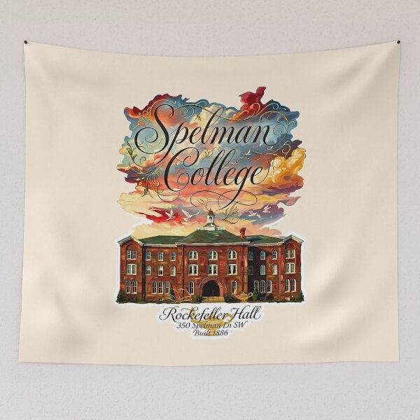 Item preview, Historic Rockefeller Hall Spelman College Oil Painting Style designed and sold by EvergreenPark - Tee Studio.