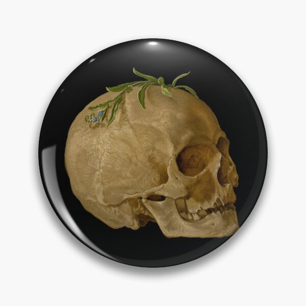 Item preview, Still Life with a Skull and Forget-Me-Not, Vojtech Klimkovic, 1860 designed and sold by Mustang Mercantile.
