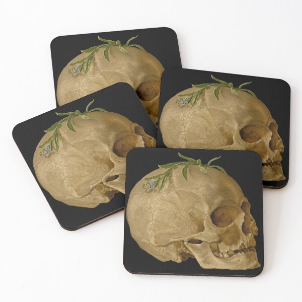 Item preview, Still Life with a Skull and Forget-Me-Not, Vojtech Klimkovic, 1860 designed and sold by Mustang Mercantile.