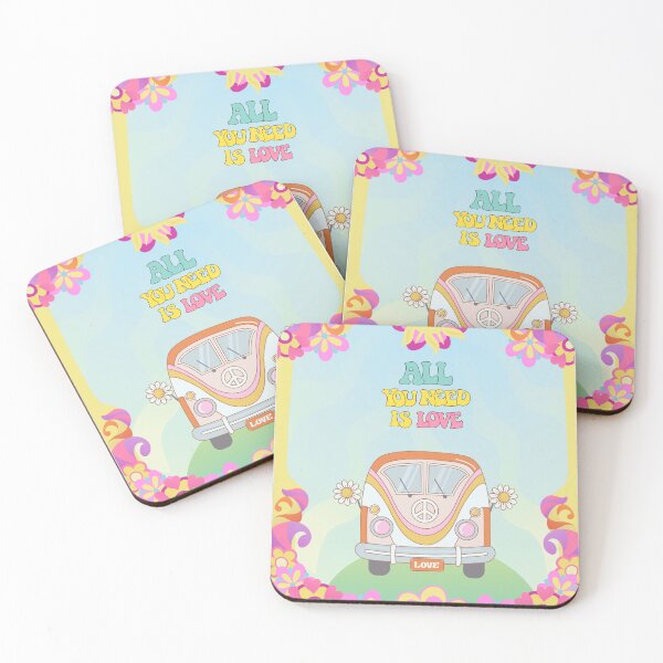 Item preview, 60s Campervan Hippy, Peace and Love designed and sold by TeeGeeTees.