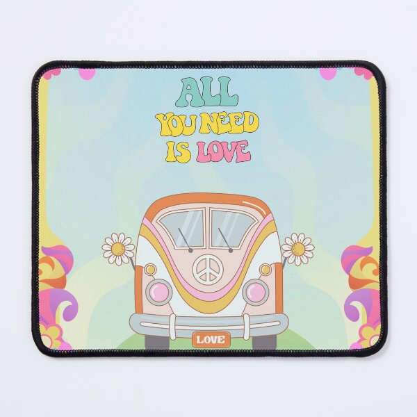 Item preview, 60s Campervan Hippy, Peace and Love designed and sold by TeeGeeTees.